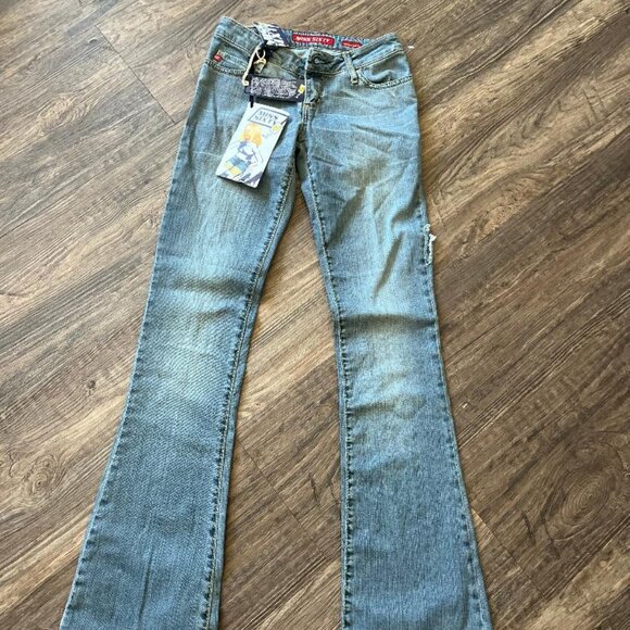Miss Sisty Super Low Rise Distressed Woman's Jeans 24 NWT's - Picture 2 of 3